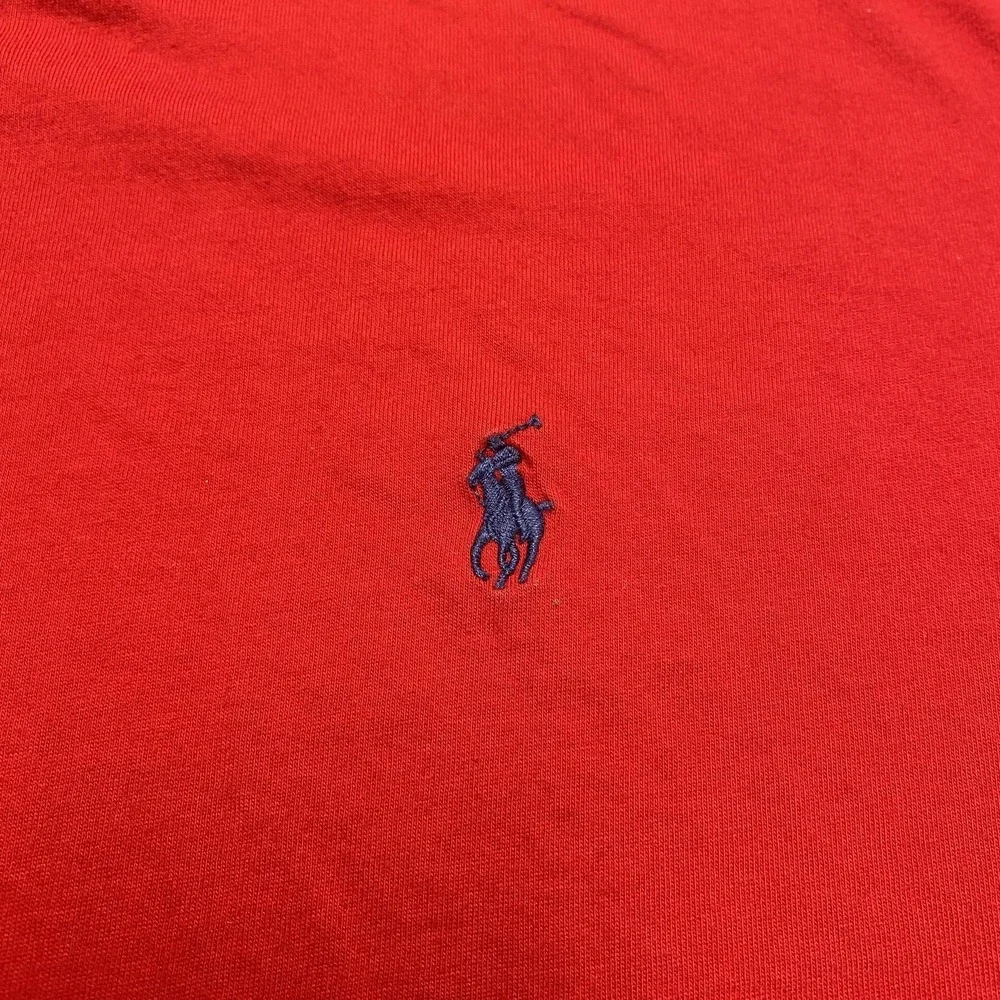 Polo Ralph Lauren Shirt‎ Mens XL Red Crewneck Cotton Jersey Tagless Logo